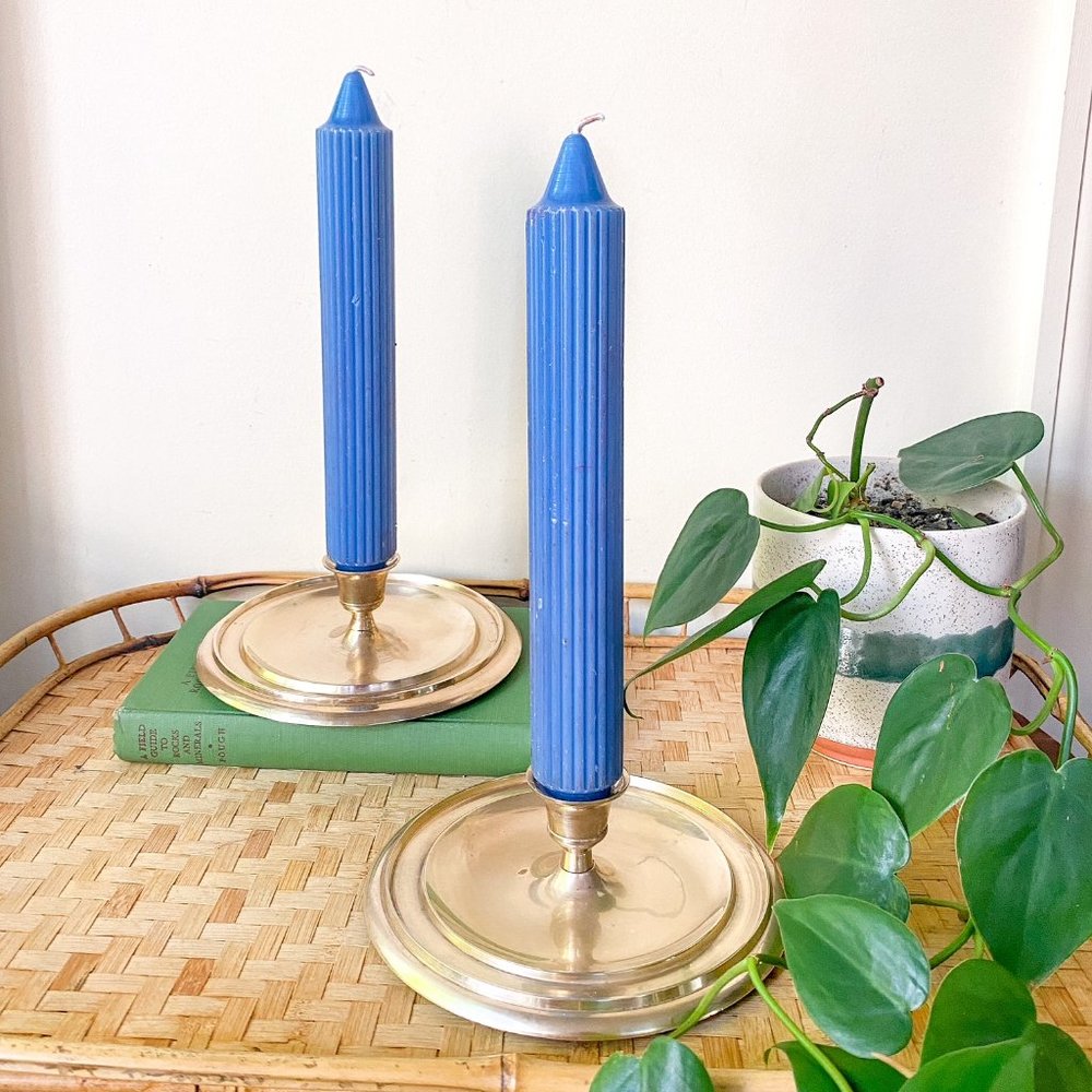 Vintage Brass Candlestick Holders